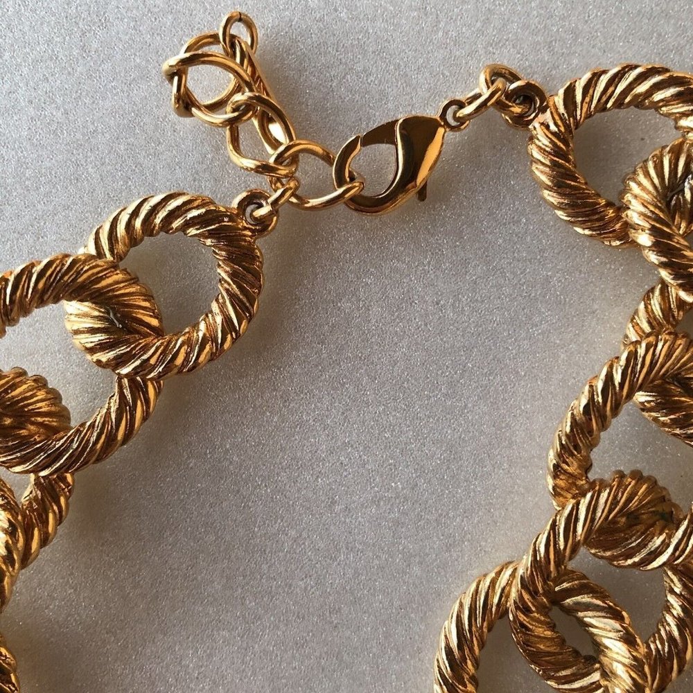 Jennifer Behr Brenna Necklace Gold Chunky Chain Brass - Picture 6 of 6